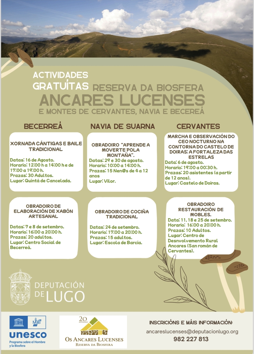 Actividades Gratuitas Reserva da Biosfera