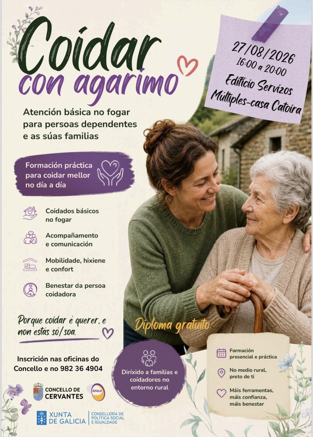 Coidar con Agarimo · Concello de Cervantes