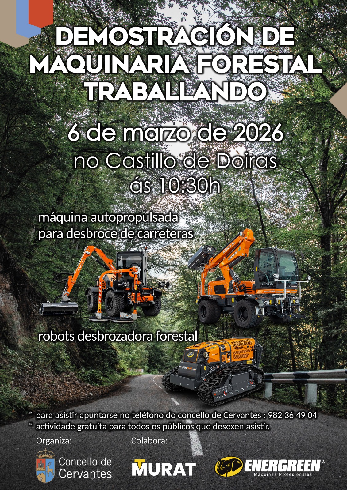 Demostración de maquinaria forestal Concello de Cervantes