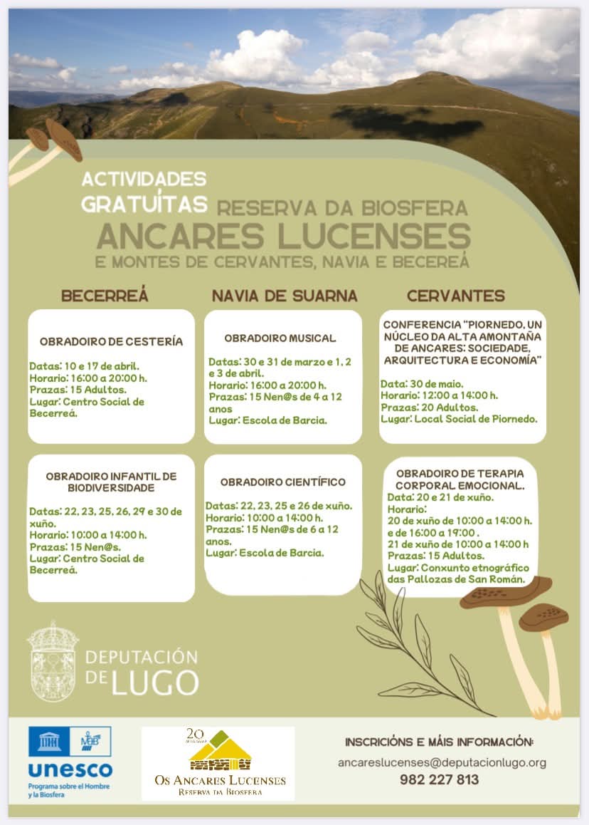 Actividades Reserva da Biosfera Ancares Lucense Concello de Cervantes